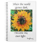 Radiant Pixel Sunflower Notizblock (Vorderseite)