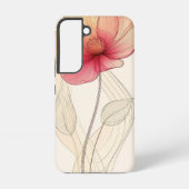 Radiant Poppy Sketch Phone Case Samsung Galaxy Hülle (Rückseite)