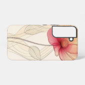 Radiant Poppy Sketch Phone Case Samsung Galaxy Hülle (Rückseite (Horizontal))