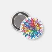 Radiant PRIDE Month Mandala Magnet (Vorderseite/Rückseite)