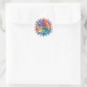 Radiant PRIDE Month Mandala Runder Aufkleber (Tasche)