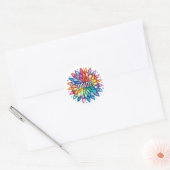 Radiant PRIDE Month Mandala Runder Aufkleber (Umschlag)