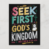 Radiant Pursuit: Seek First Gods Kingdom Postkarte (Vorderseite)