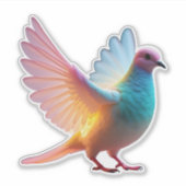 Radiant Rainbow Dove Aufkleber (Vorderseite)