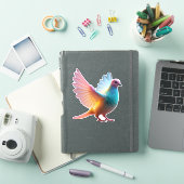 Radiant Rainbow Dove Aufkleber (iPad Hülle)