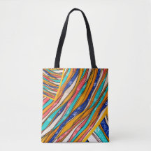 Radiant Rainbow Elegance: Stilvolle Gemusterte Tas