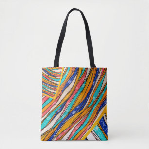 Radiant Rainbow Elegance: Stilvolle Gemusterte Tas Tasche
