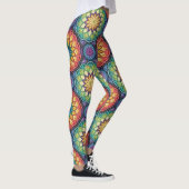 Radiant Rainbow Mandala Mosaic – Stained Glass Leggings (Rechts)
