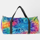 Radiant Rainbow Tie Dye Monogram Personalized Duffle Bag (Vorderseite)