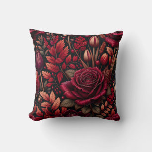 "Radiant Raindrop Fall Foliage Floral Art" Kissen