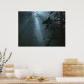 Radiant Rays (Blue Poster) Poster (Küche)