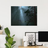 Radiant Rays (Blue Poster) Poster (Heimbüro)