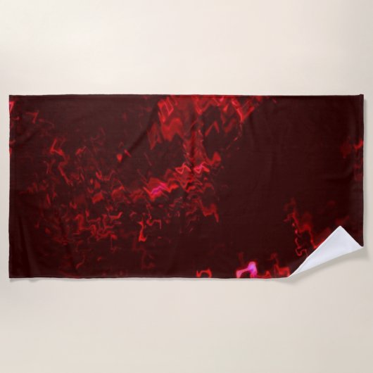 Radiant Red Beach Handtuch 70" x 35" (Vorderseite)