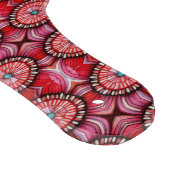 Radiant Red Bloom - Mandala Floral Tile Muster Schneidebrett (Ecke)