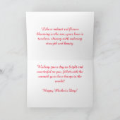 Radiant Red Camellia - Benutzerdefinierte Mutterta Karte (Innenseite)