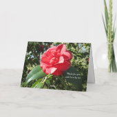 Radiant Red Camellia - Personalisierter Geburtstag Karte (Rückseite)