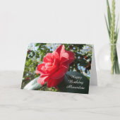 Radiant Red Camellia - Personalisierter Geburtstag Karte (Vorderseite)