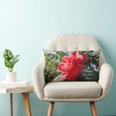 Radiant Red Camellia - Personalisierter Muttertag Lendenkissen (Stuhl )