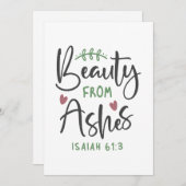 Radiant Redemption - Isaiah 61:3 Christliches Desi Dankeskarte (Vorne/Hinten)