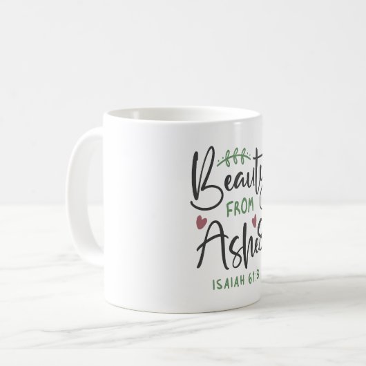 Radiant Redemption - Isaiah 61:3 Christliches Desi Kaffeetasse (Vorderseite Links)
