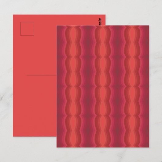 Radiant Reds Carnival Funhouse Distorted Mirror Postkarte (Vorne/Hinten)