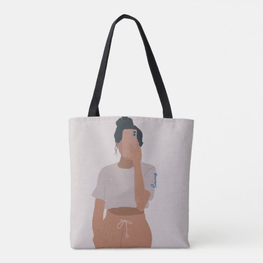 "Radiant Reverie: Tasche mit Atemberaubendem Druck (Rückseite)