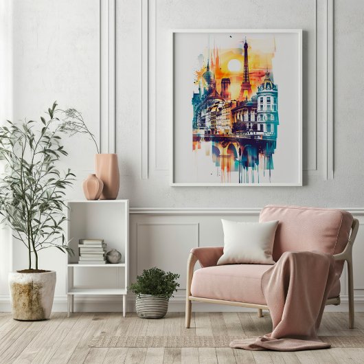 Radiant Rhapsody: Paris Monuments & Eiffelturm Poster