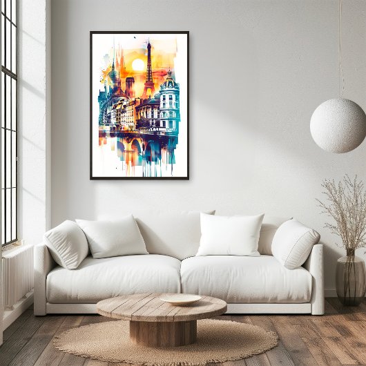 Radiant Rhapsody: Paris Monuments & Eiffelturm Poster