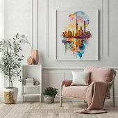Radiant Rhapsody: Shanghais Pudong Skyline Poster