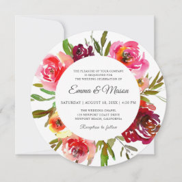 Radiant Romance Circular Wedding Einladung