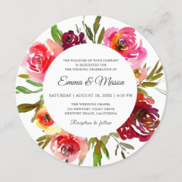 Radiant Romance Circular Wedding Einladung