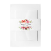 Radiant Romance Floral Wedding Einladungsbanderole (Vorderseite Beispiel)