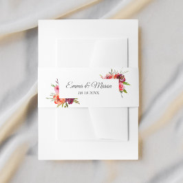 Radiant Romance Floral Wedding Einladungsbanderole