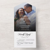 Radiant Romance Foto Wedding All In One Einladung (Innen Boden)