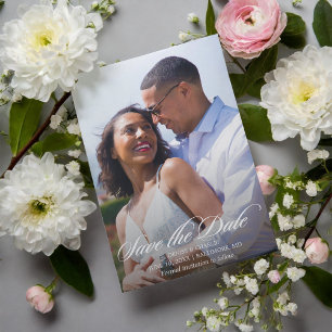 Radiant Romance Foto Wedding Save the Date Magneteinladung