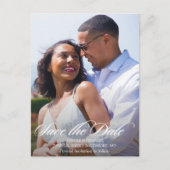 Radiant Romance Foto Wedding Save the Date Postkarte (Vorderseite)