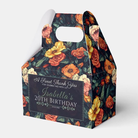 Radiant Rose Birthday Gevor Box für Gast Vielen Da Geschenkschachtel (Vorderseite)