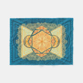 Radiant Sacred Geometry Mandala Fleecedecke (Vorderseite (Horizontal))