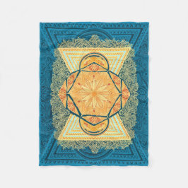 Radiant Sacred Geometry Mandala Fleecedecke