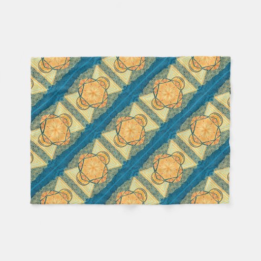 Radiant Sacred Geometry Mandala Fleecedecke (Vorderseite (Horizontal))