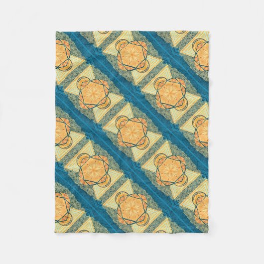 Radiant Sacred Geometry Mandala Fleecedecke (Vorderseite)