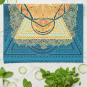 Radiant Sacred Geometry Mandala Geschirrtuch (Gefaltet)