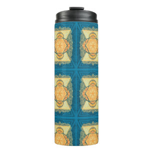 Radiant Sacred Geometry Mandala Thermosbecher