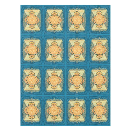 Radiant Sacred Geometry Mandala Tischdecke (Vorderseite)