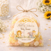 Radiant Safari Sun Jungle Emblem Runder Aufkleber