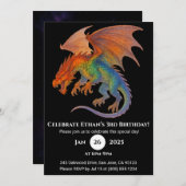Radiant Scale Dragon Birthday Invitation Einladung (Vorne/Hinten)