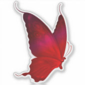Radiant Scarlet Butterfly - Custom Vinyl Decal Aufkleber (Vorderseite)