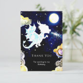 Radiant Simple Dragon Birthday Dankeskarte (Stehend Vorderseite)