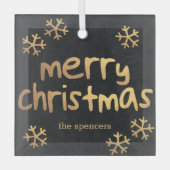 Radiant Snowflakes Custom Christmas Ornament (Vorderseite)