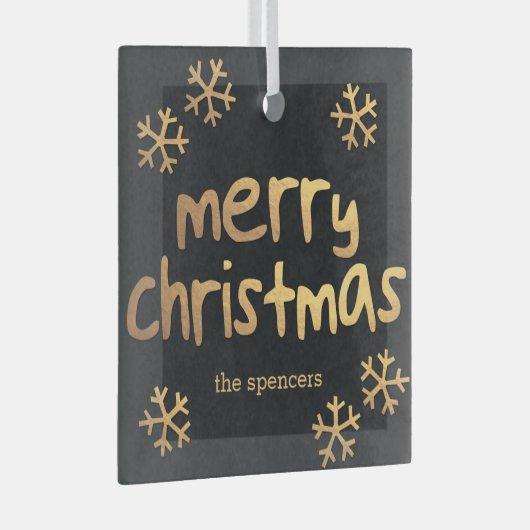 Radiant Snowflakes Custom Christmas Ornament (Vorderseite Rechts)